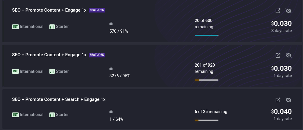 SproutGigs SEO tasks