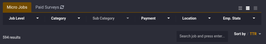 SproutGigs available tasks